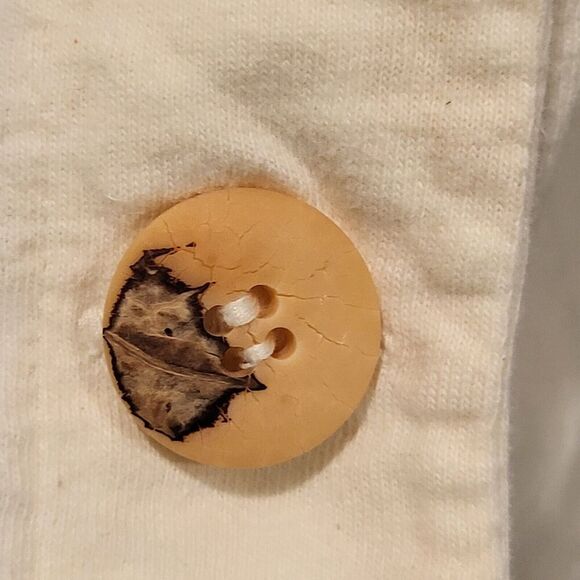 Vintage Barbara Lesser Medium Off-White Swimsuit Coverup 100% Organic Cotton USA - Picture 11 of 16